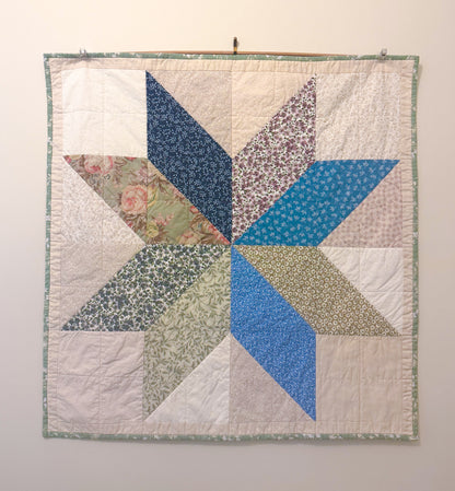 Handmade Baby Quilt - LeMoyne Star no. 007