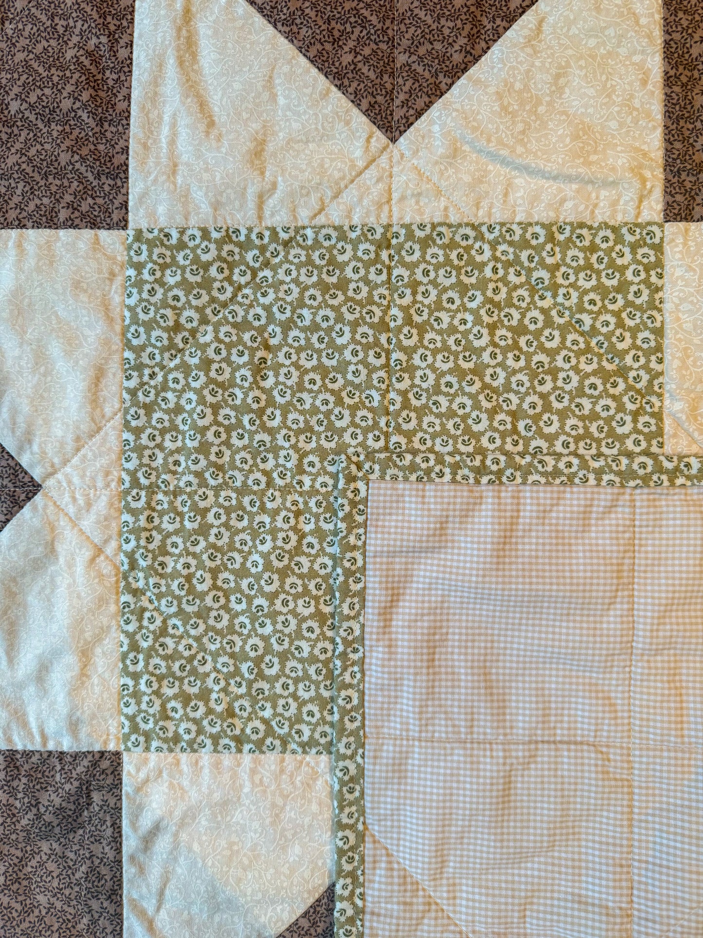 Handmade Baby Quilt - Sawtooth Star no. 010