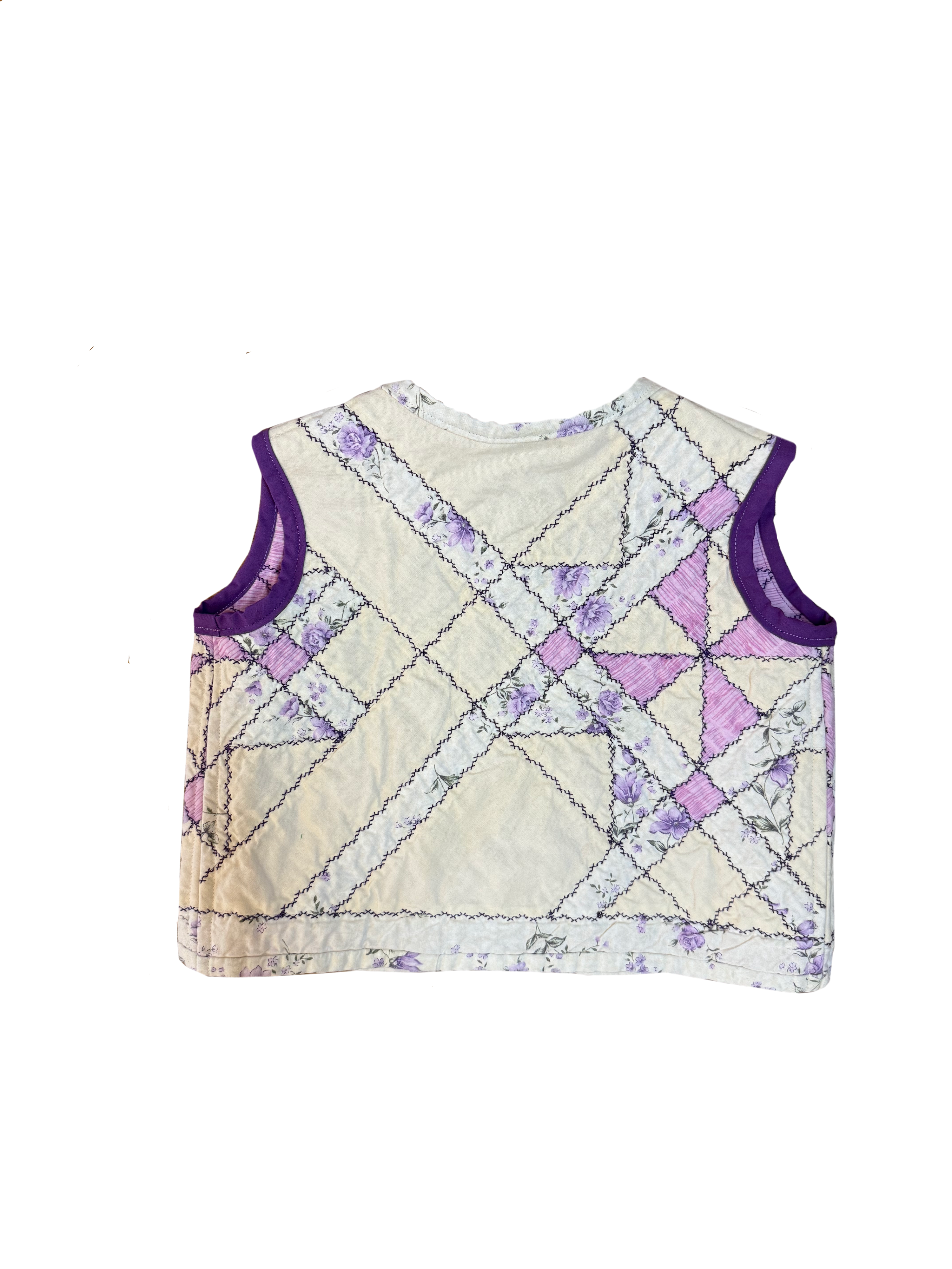 Purple Diamonds Upcyled Vest (3T)