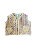 Mocha Ditzy Upcyled Vest (1-2 yr)