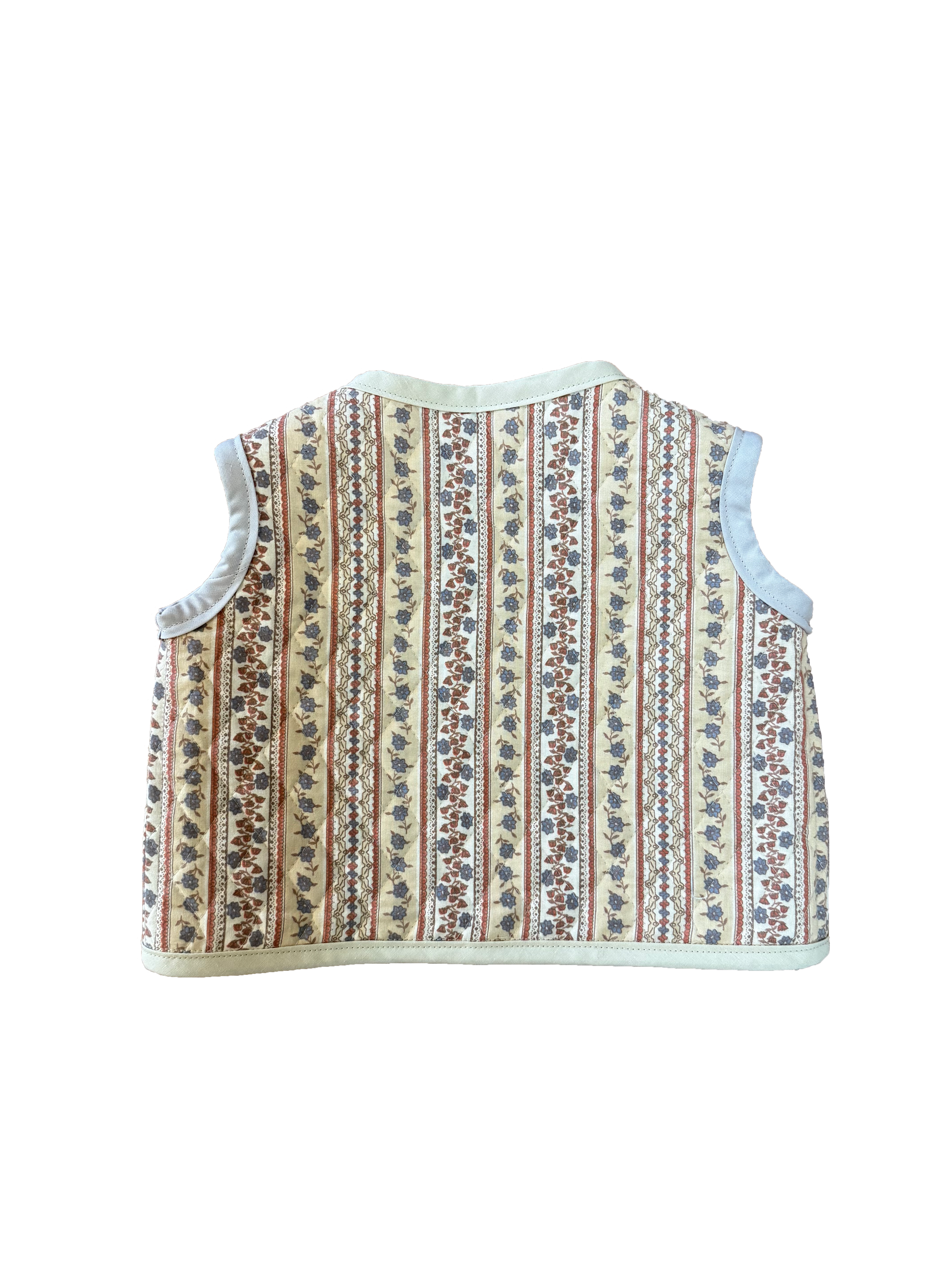 Mocha Ditzy Upcyled Vest (1-2 yr)