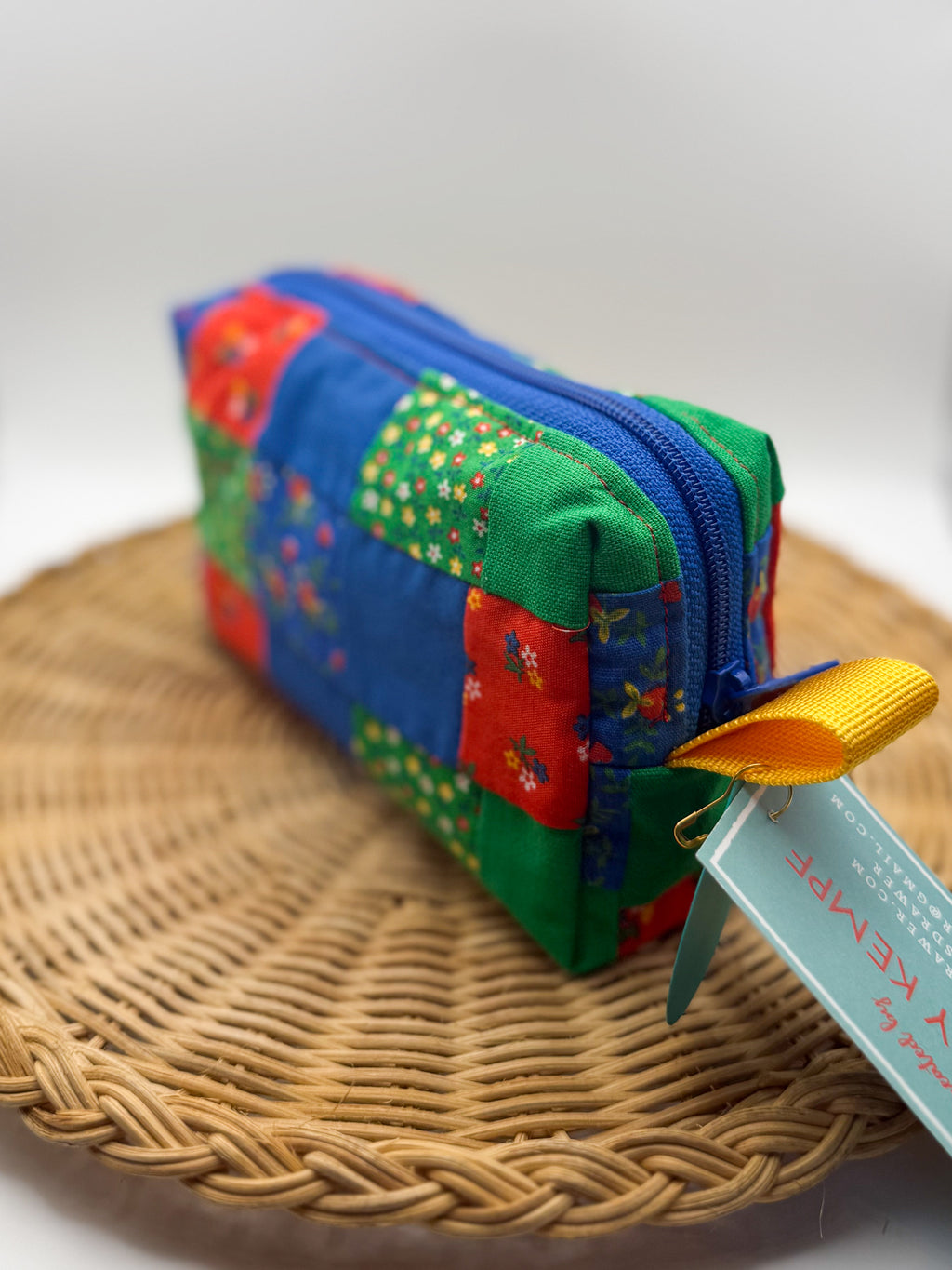 Up-cycled Zippered Quilt Pouch (Small)