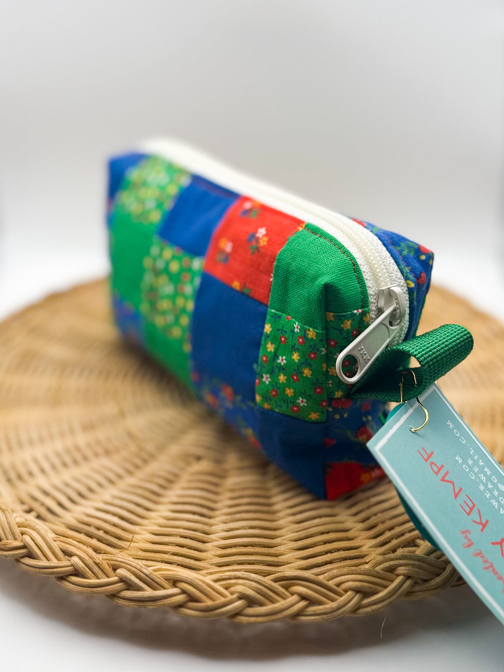 Up-cycled Zippered Quilt Pouch (Small)