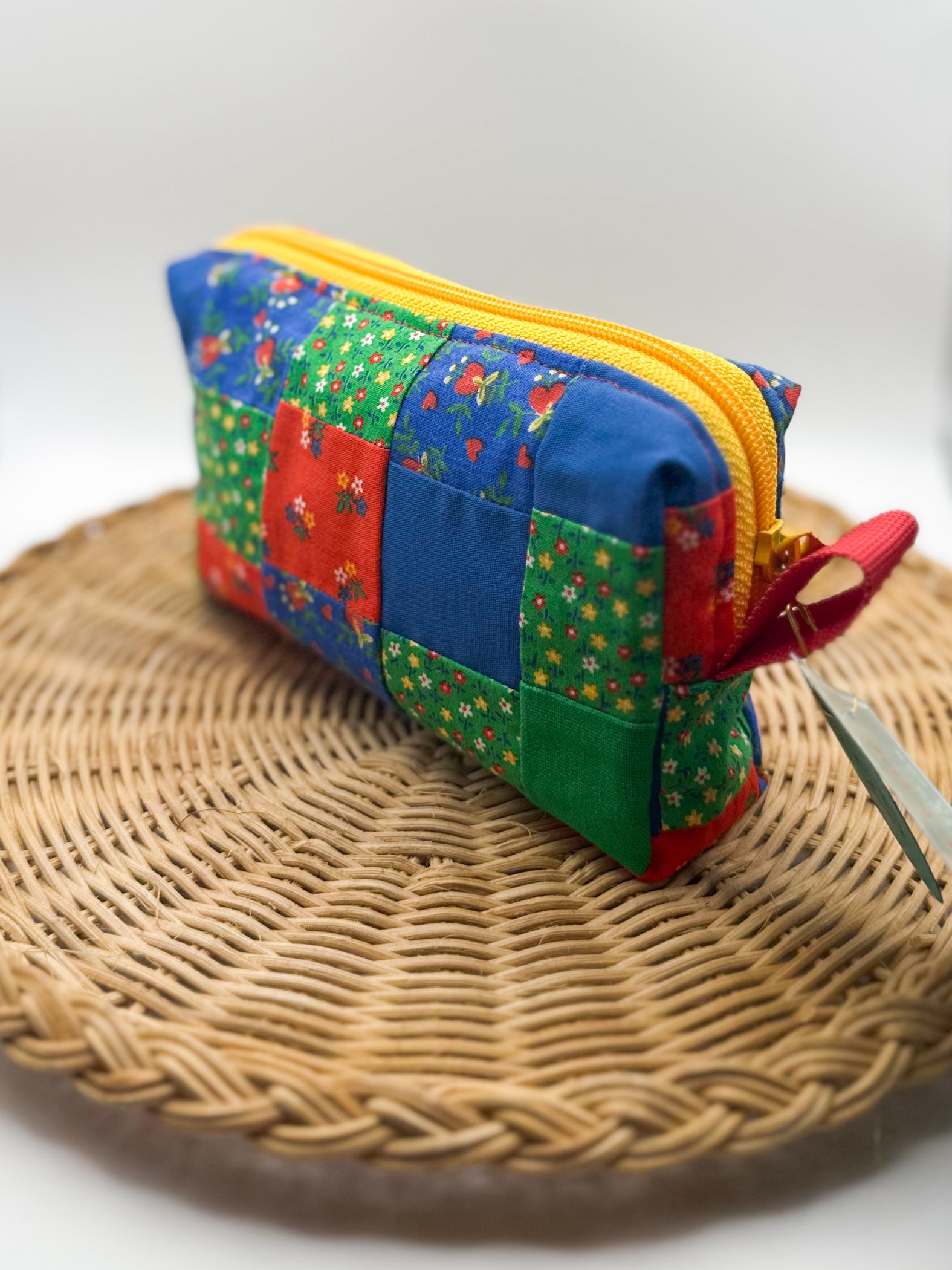 Up-cycled Zippered Quilt Pouch (Small)