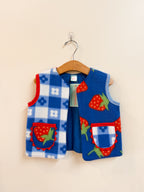 Strawberry Flannel Vest (3T)