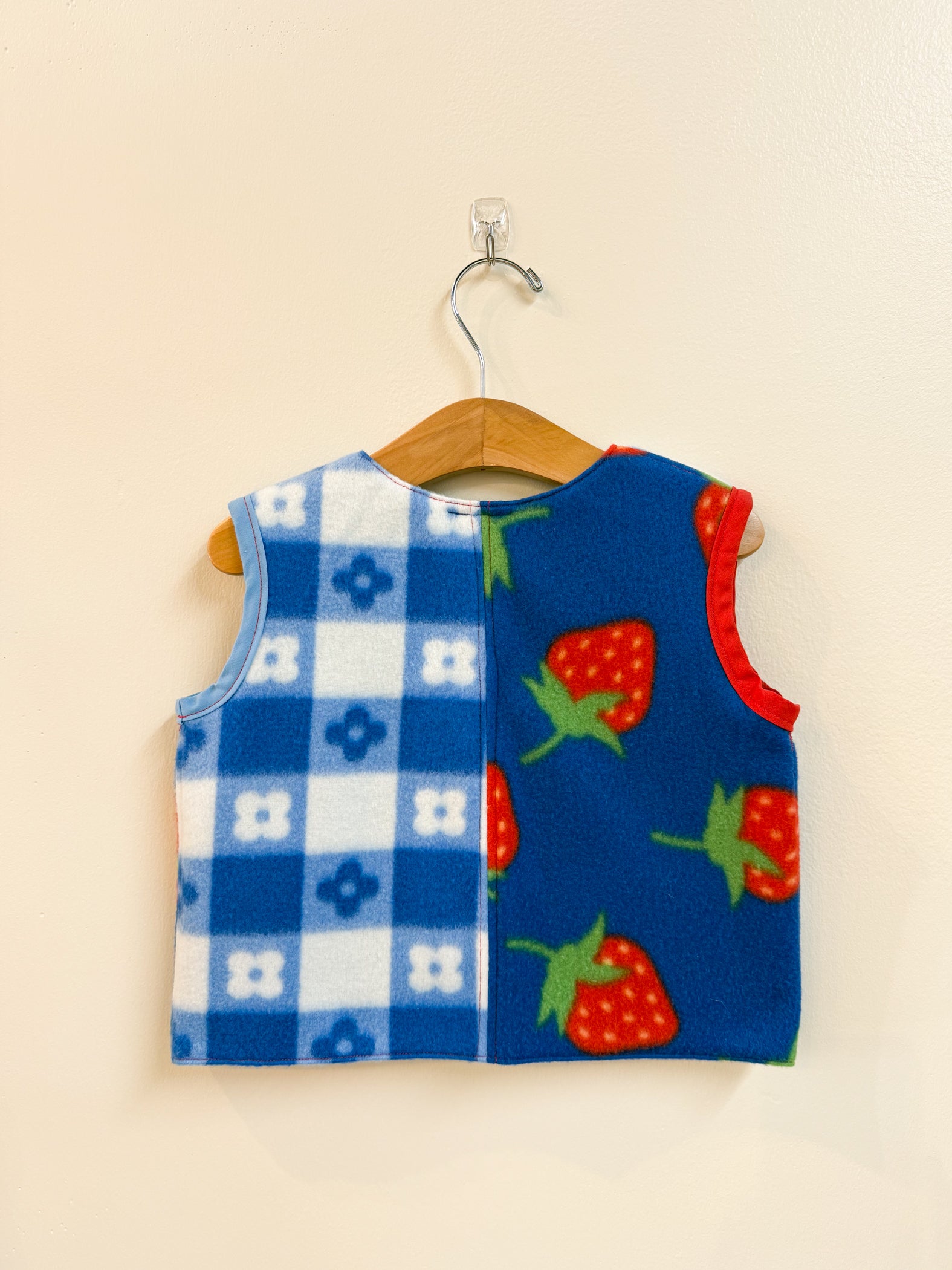 Strawberry Flannel Vest (3T)
