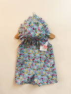 Romper and Hat Set in Woodland Blues