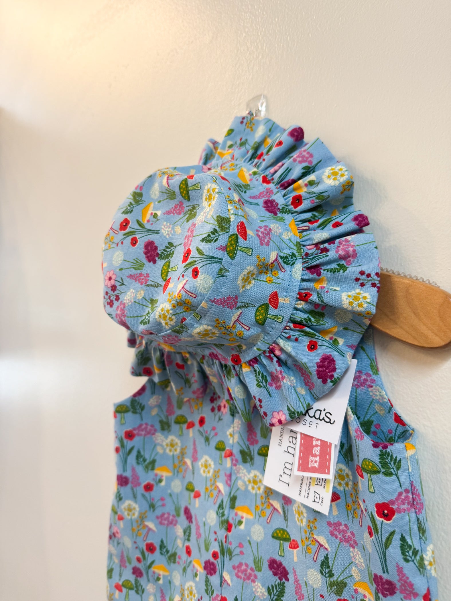 Romper and Hat Set in Woodland Blues