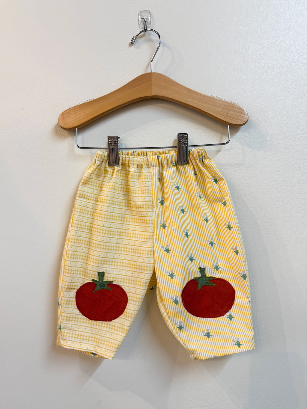 Tomato Patchwork Barrel Leg Baby Pants (6-9m)