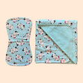 Handmade Flannel Baby Blanket + Burp Cloth Set