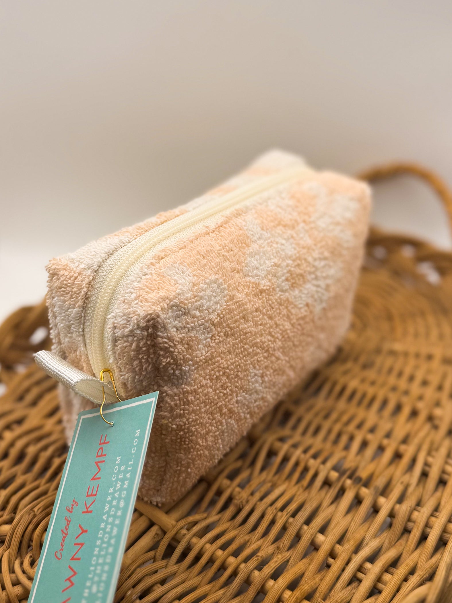 Up-cycled Zippered Towel Pouch (Small)