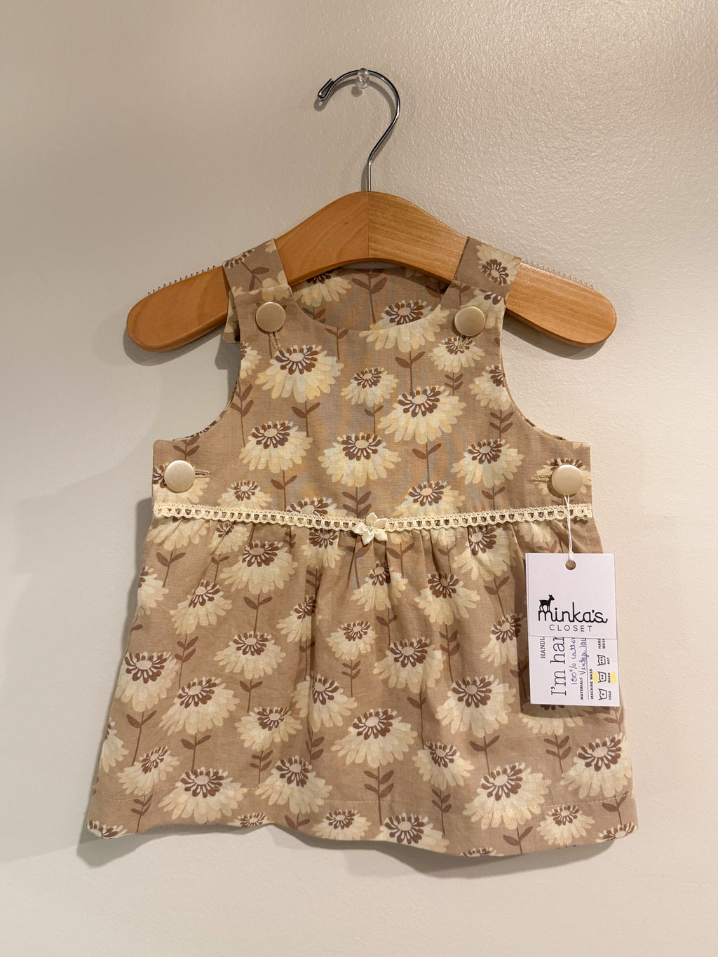Button Overall Dress Set