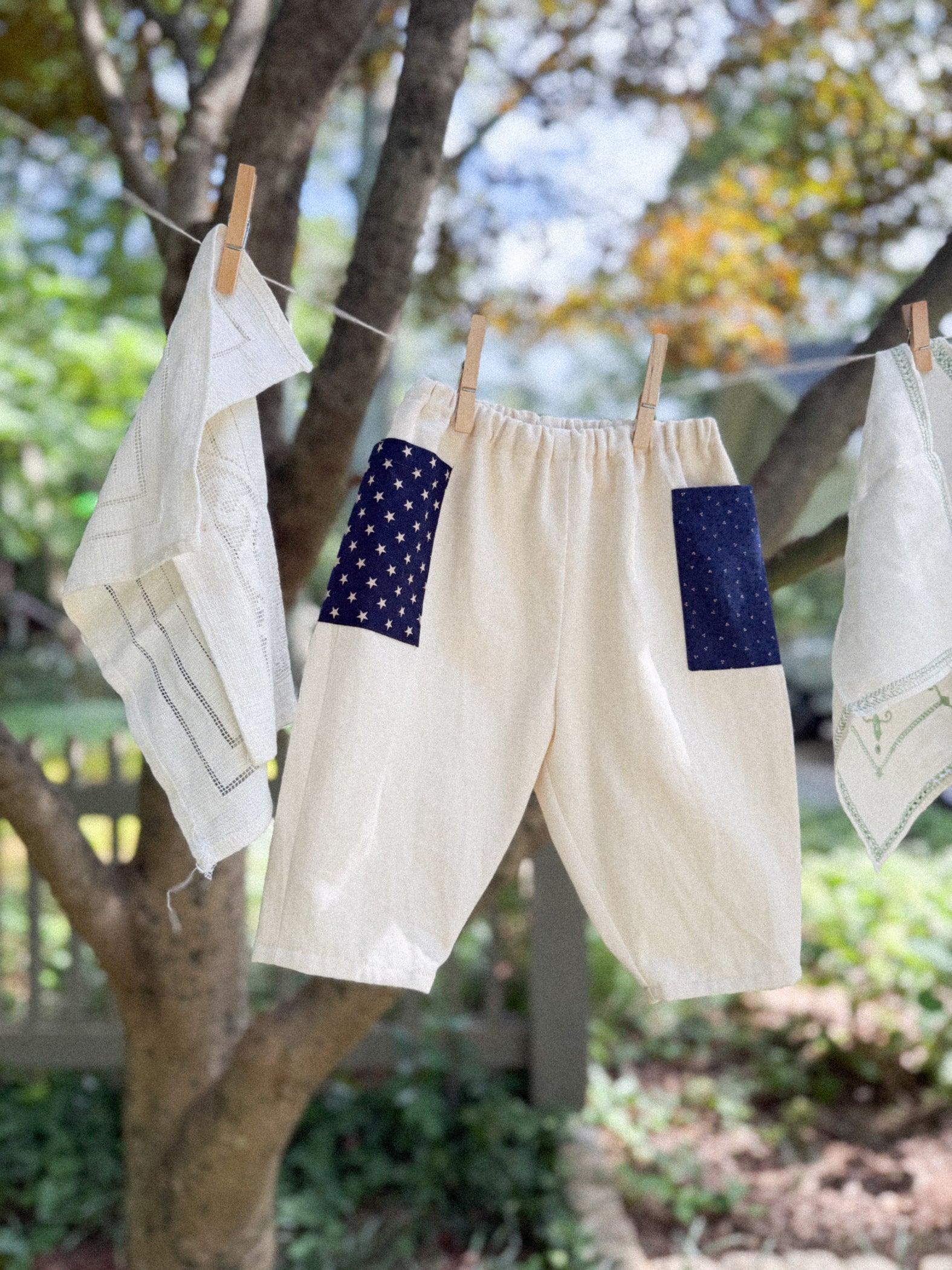 Patch Pocket Barrel Leg Baby Pants