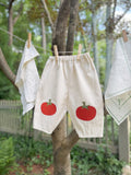 Tomato Patchwork Barrel Leg Baby Pants (9-12 m)