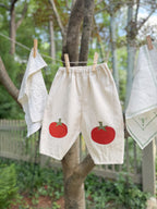 Tomato Patchwork Barrel Leg Baby Pants (9-12 m)