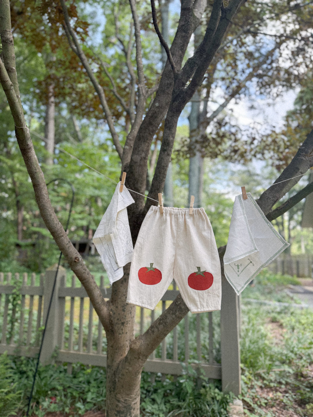 Tomato Patchwork Barrel Leg Baby Pants (9-12 m)