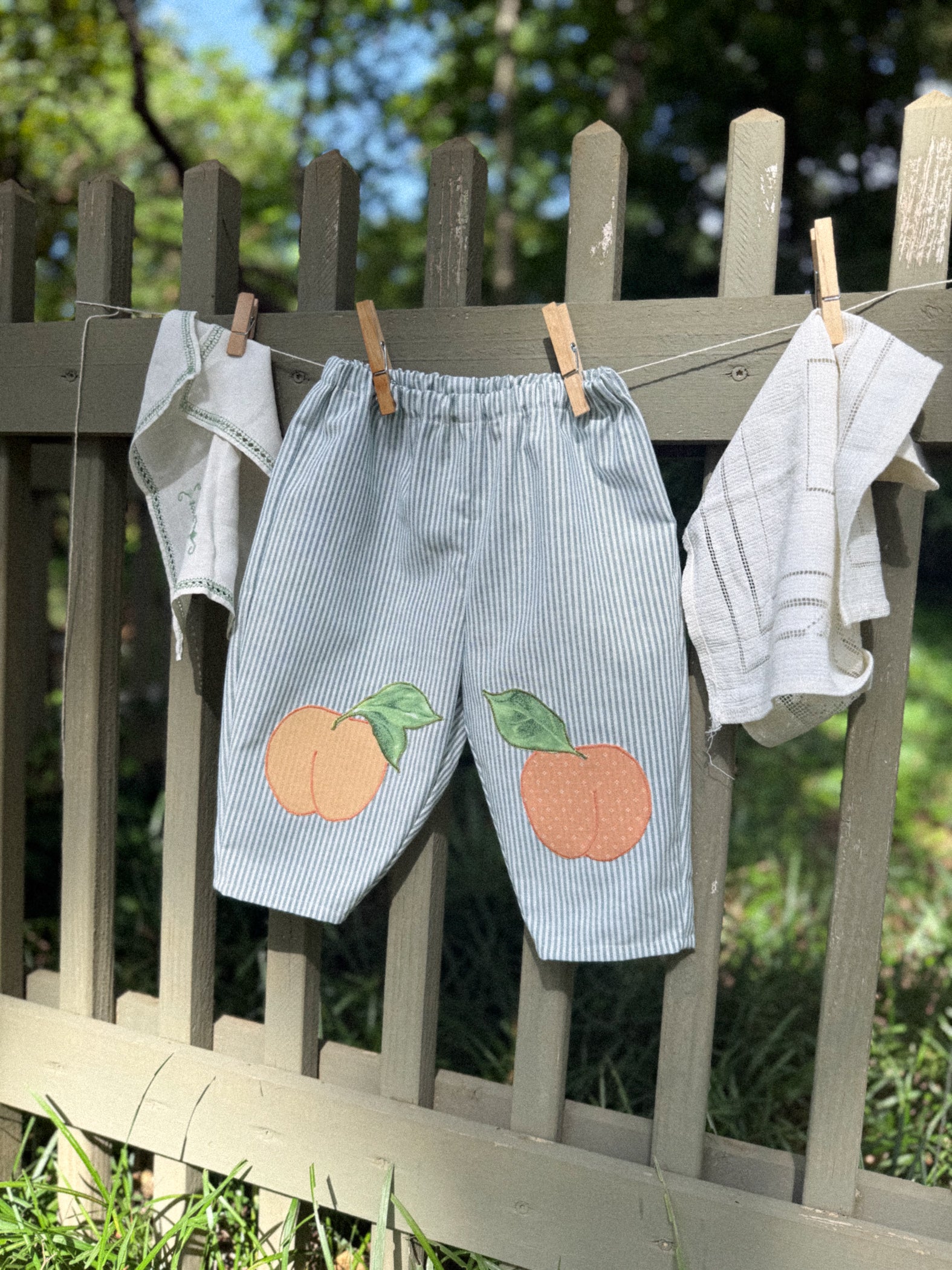 Peach Patch Barrel Leg Baby Pants (12-18m)