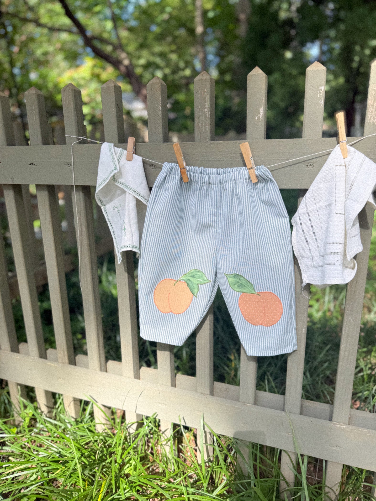 Peach Patch Barrel Leg Baby Pants (12-18m)