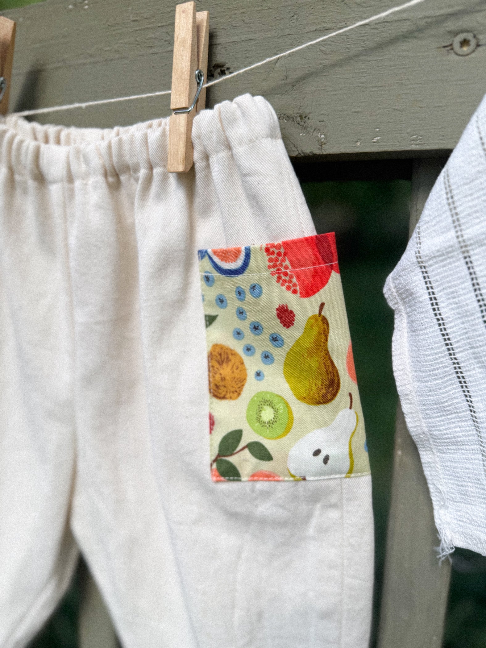 Patch Pocket Barrel Leg Baby Pants