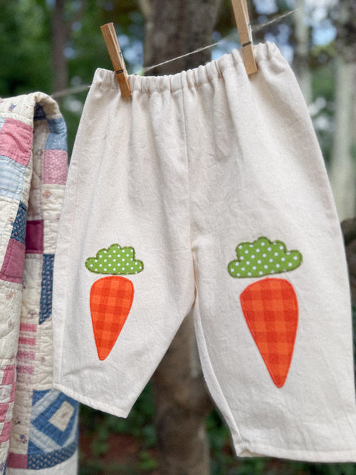 Carrot Patch Barrel Leg Baby Pants (12-18m)