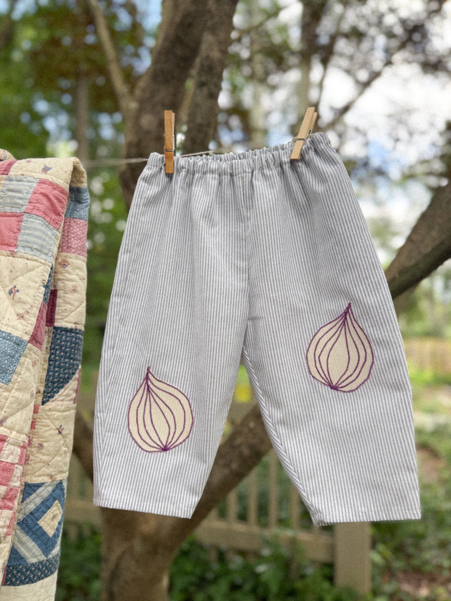 Onion Patchwork Barrel Leg Baby Pants (18-24m)
