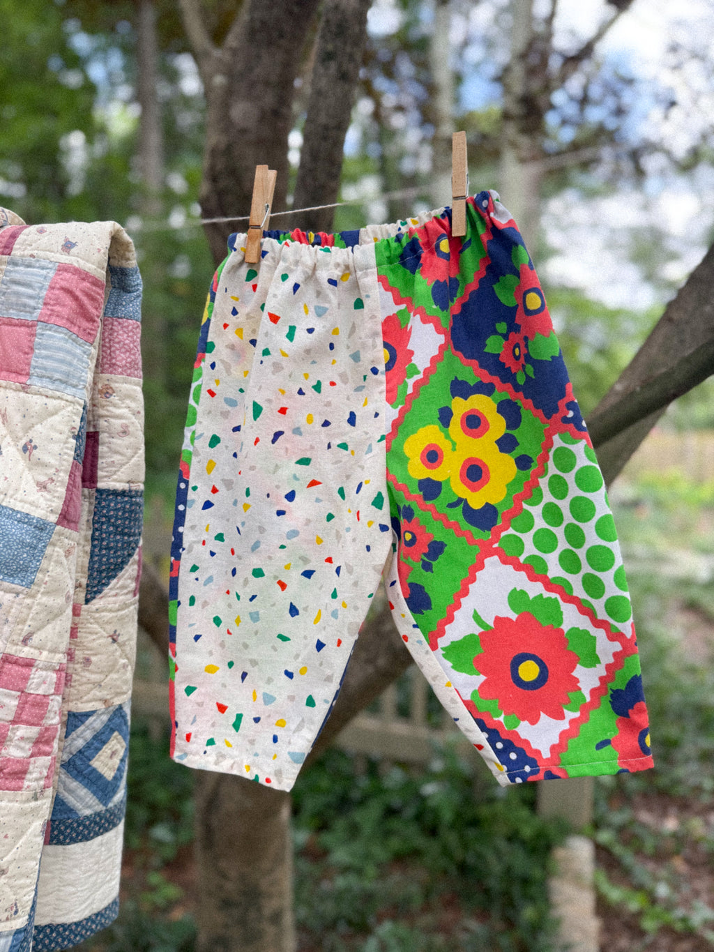 Confetti Patchwork Barrel Leg Baby Pants (18-24m)