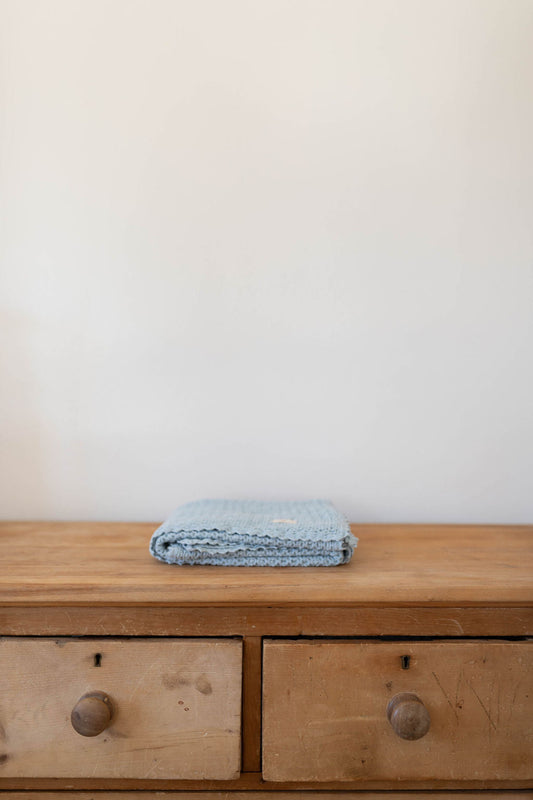 Cozy Waffle Blanket - Powder