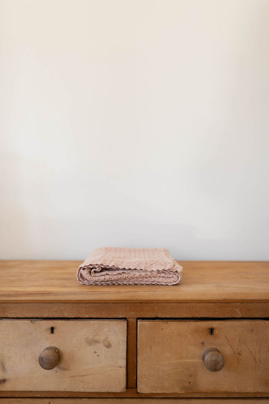 Cozy Waffle Blanket - Petal
