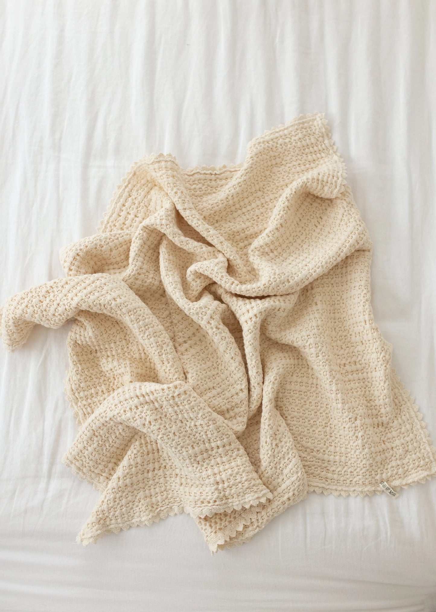 Cozy Waffle Blanket - Milk