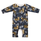 Long Sleeve Romper - Dreaming Tigers