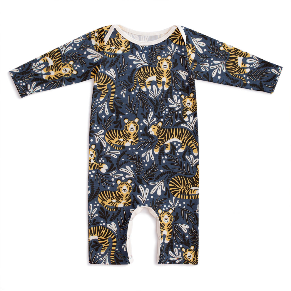 Long Sleeve Romper - Dreaming Tigers