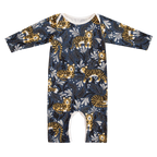 Long Sleeve Romper - Dreaming Tigers