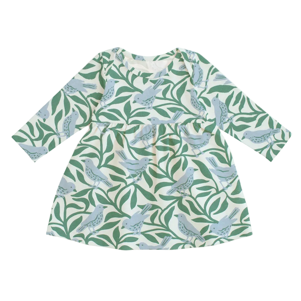 Lausanne Baby Dress - Birds on Branches