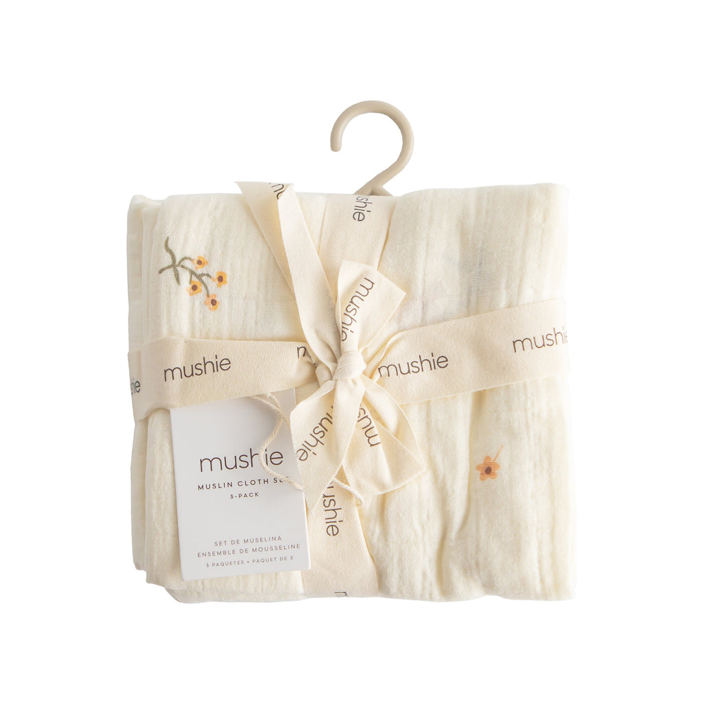 Organic Cotton Muslin Cloths 3-Pack