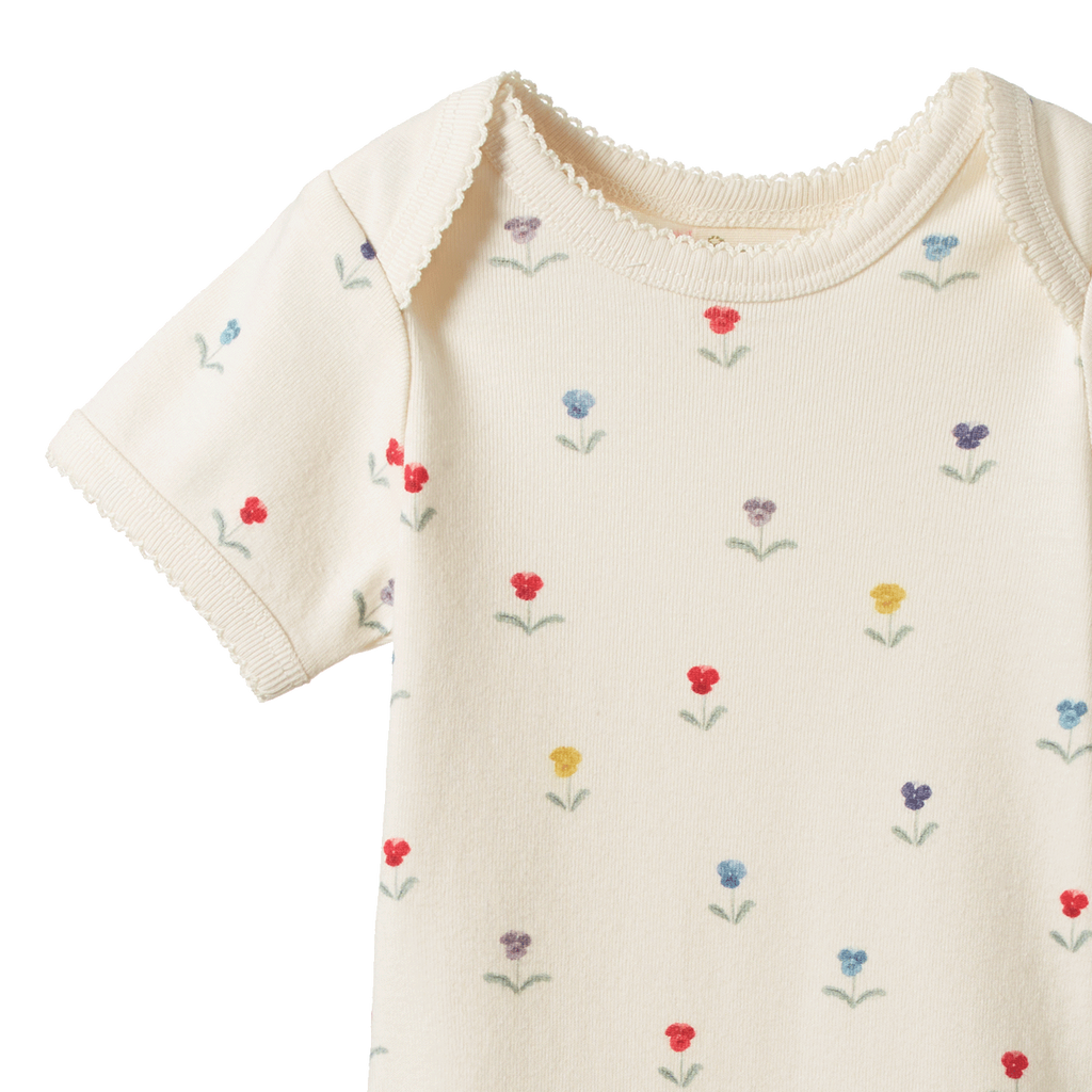 Short Sleeve Bodysuit - Delphine Print