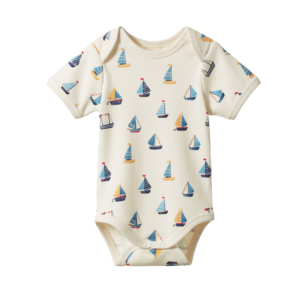 Short Sleeve Bodysuit - Regatta Print