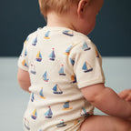 Short Sleeve Bodysuit - Regatta Print
