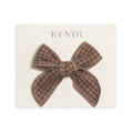 Flannel Bow Hair Clip