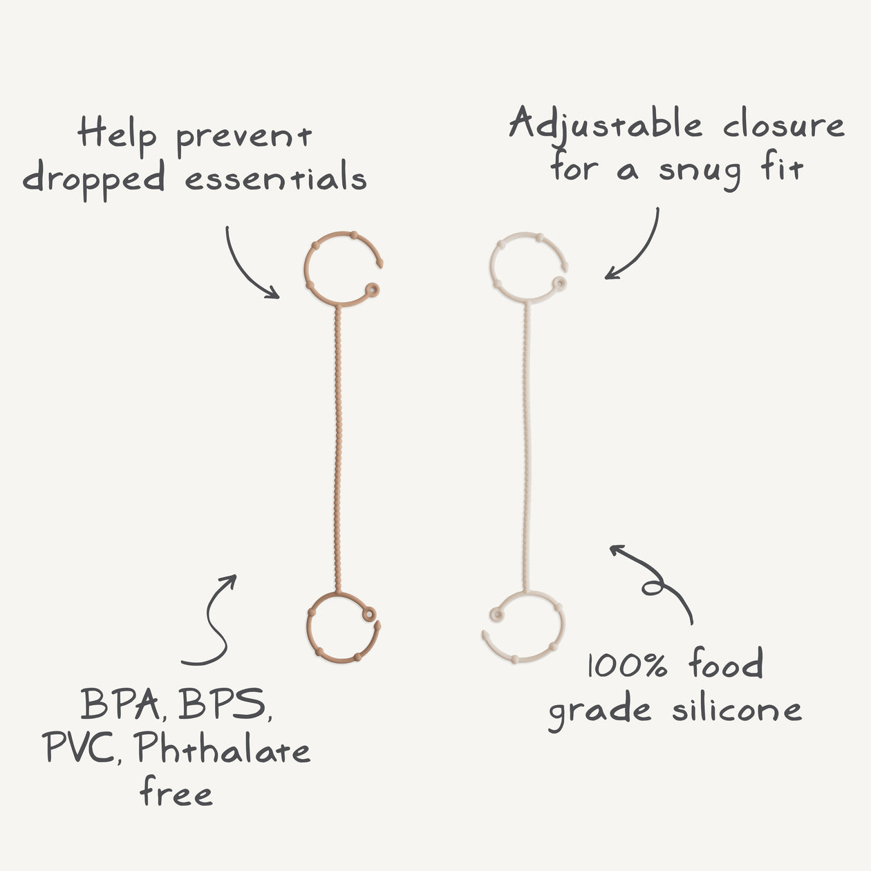 Adjustable Silicone Strap 2-Pack