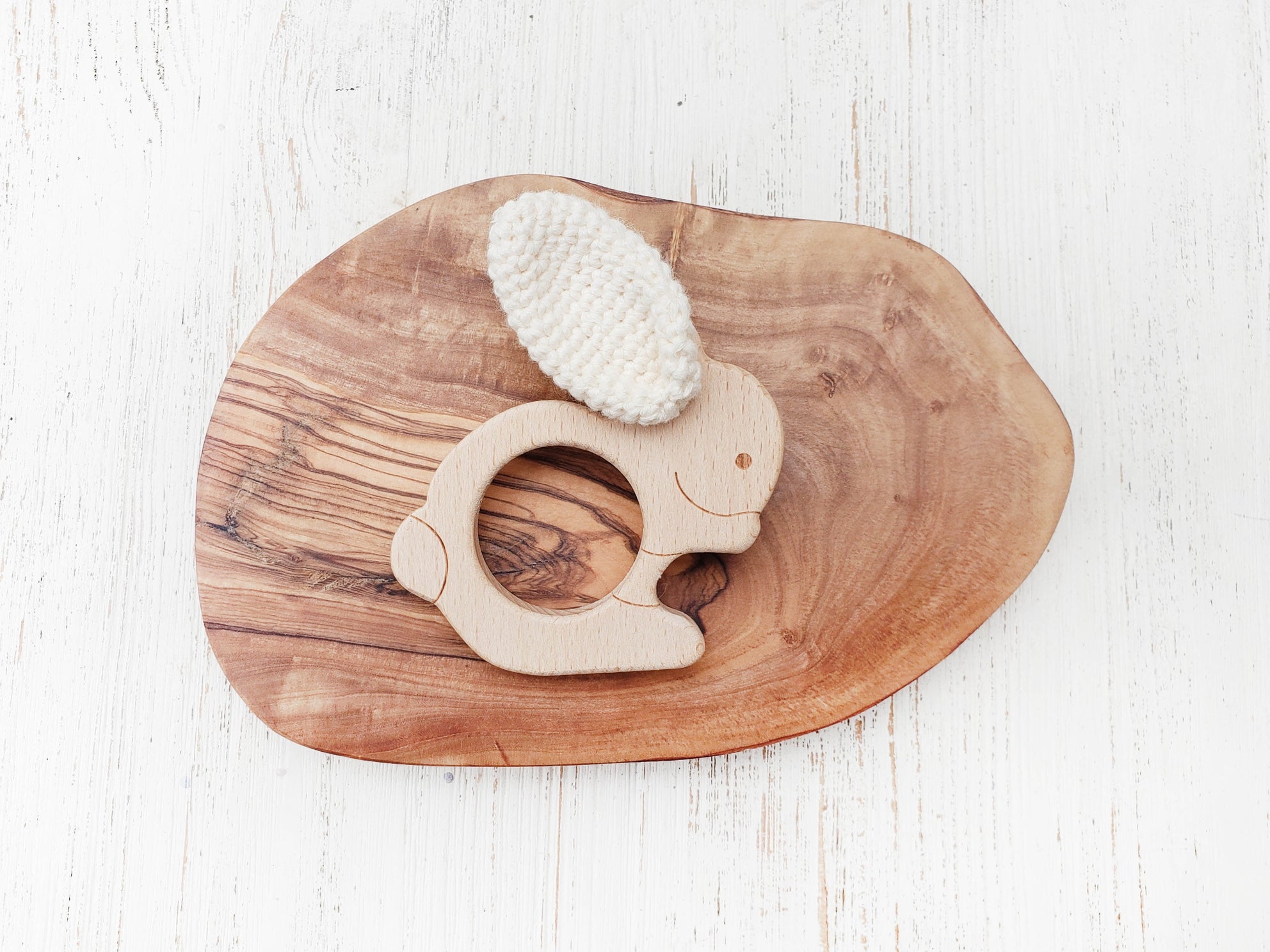 Crochet Crinkle Ears Bunny Teether