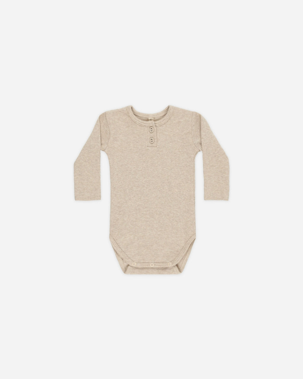 Ribbed Long Sleeve Onesie - Taupe