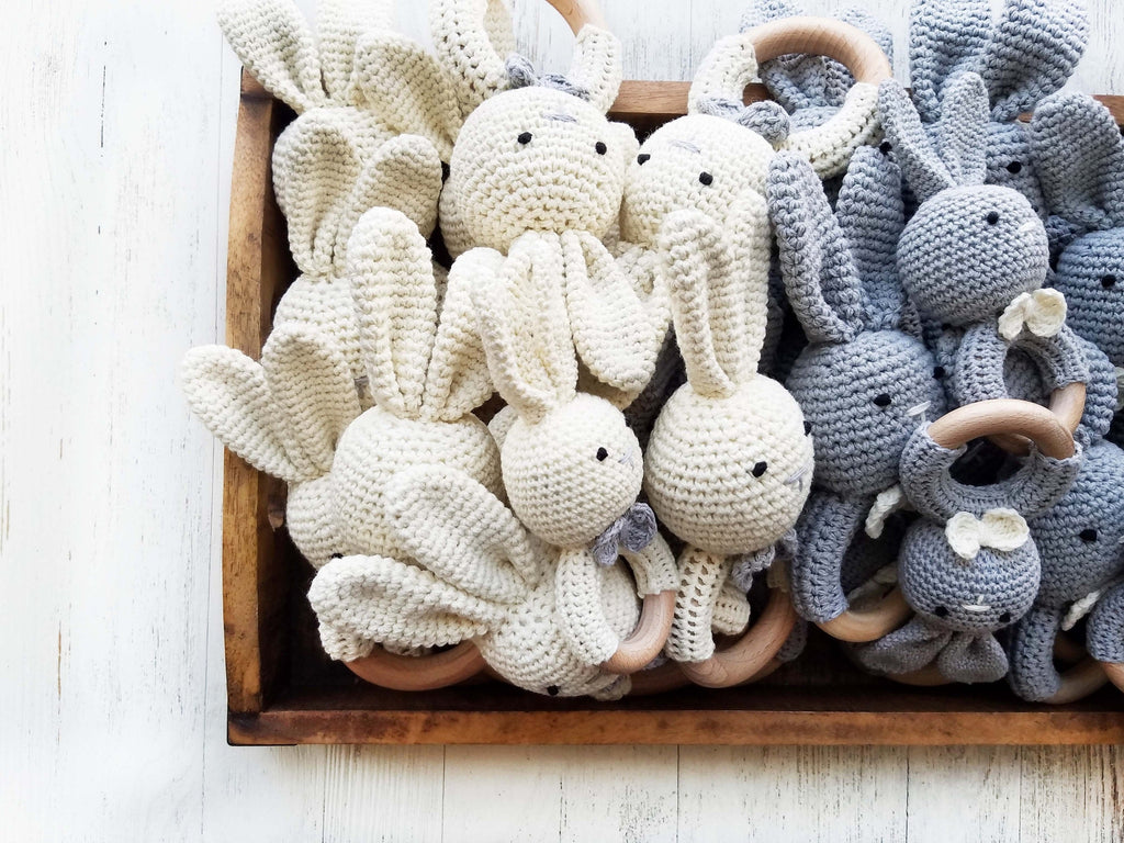 Cotton Crochet Bunny Rattle