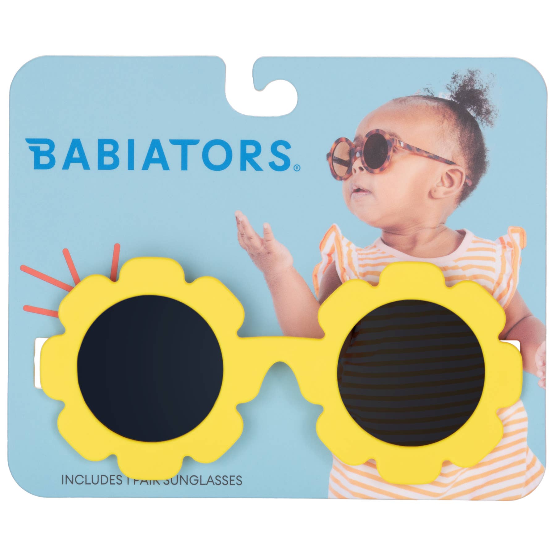 Baby and Kids Neon Yellow Flower Sunglasses