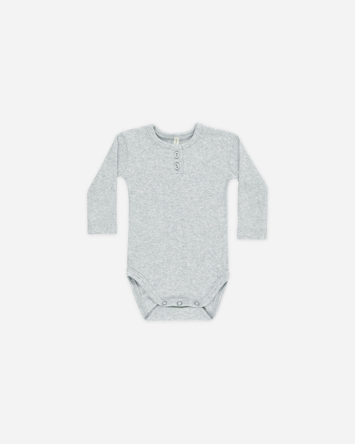 Ribbed Long Sleeve Onesie - Dusty Blue