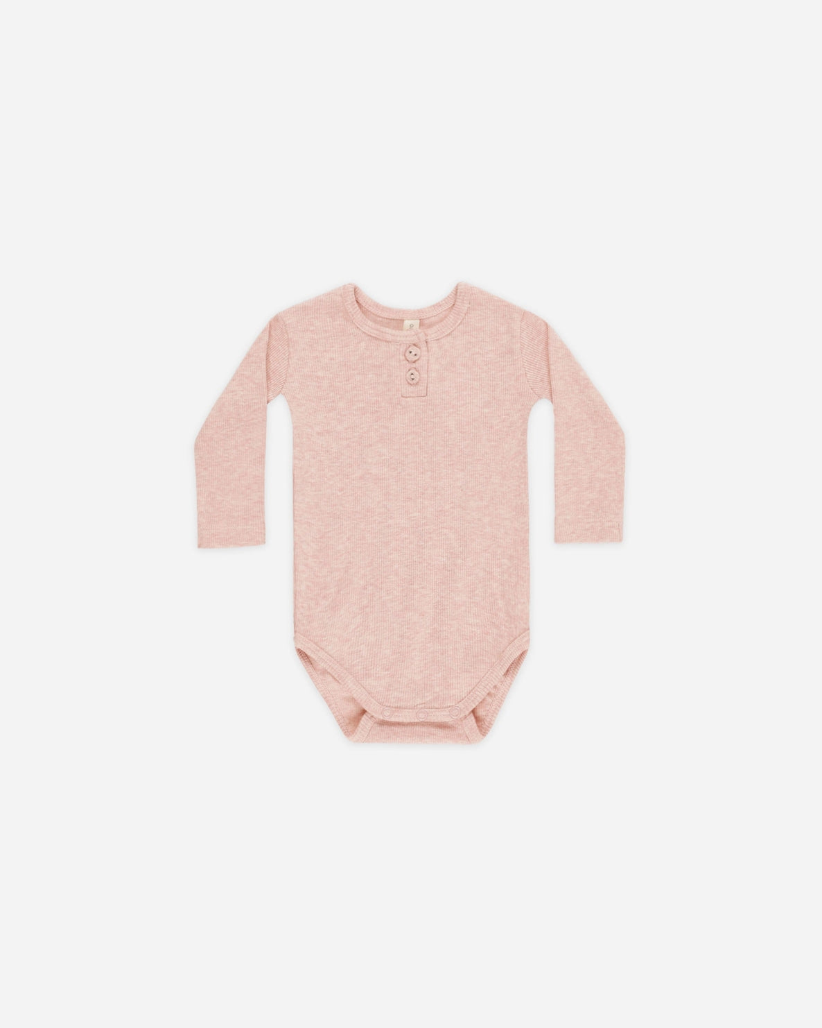 Ribbed Long Sleeve Onesie - Rose