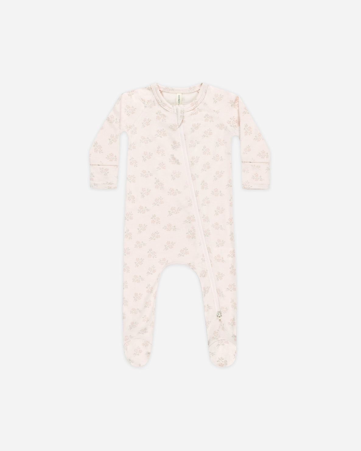 Modal Zip Footie - Pink Blossom