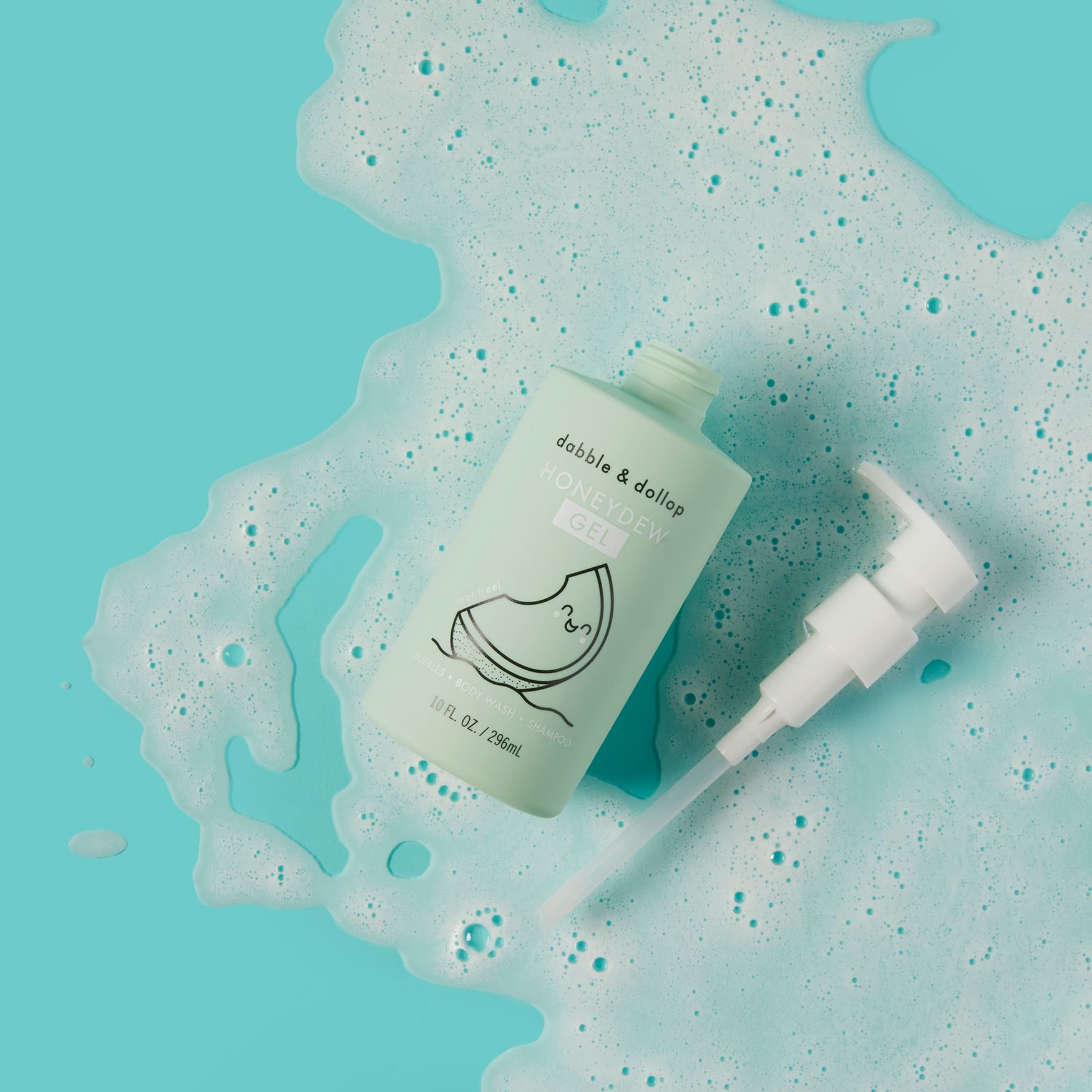 All-Natural Honeydew Shampoo, Body Wash & Bubbles