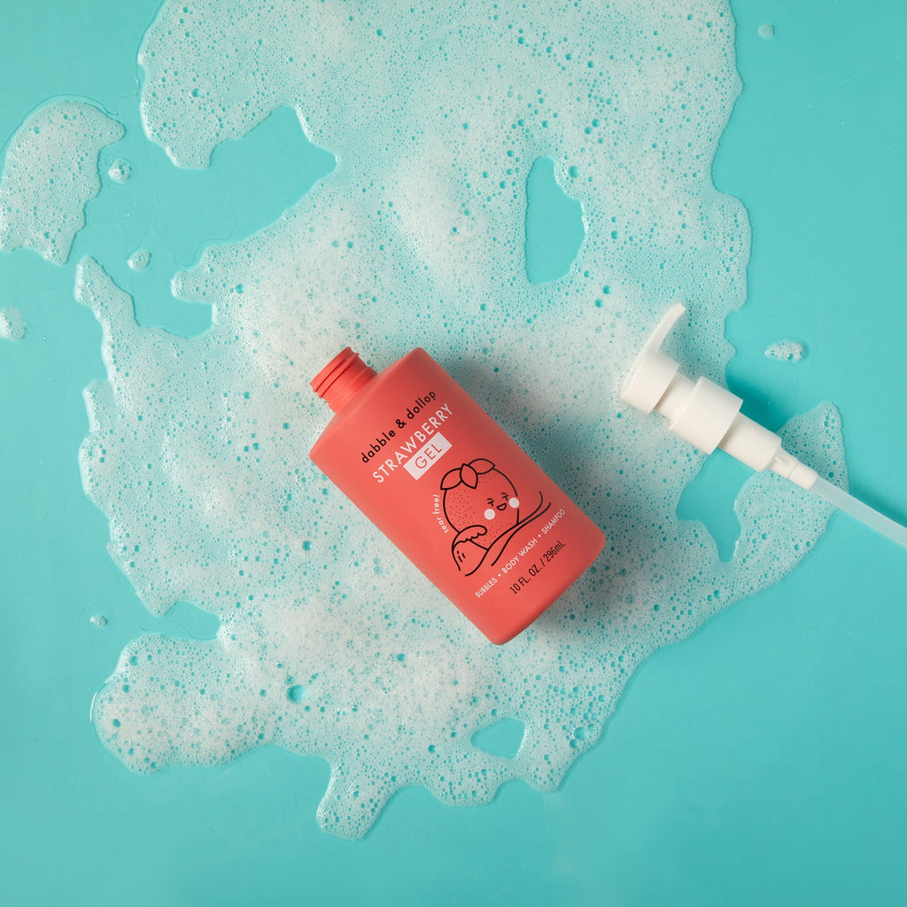 All-Natural Strawberry Shampoo, Body Wash & Bubbles