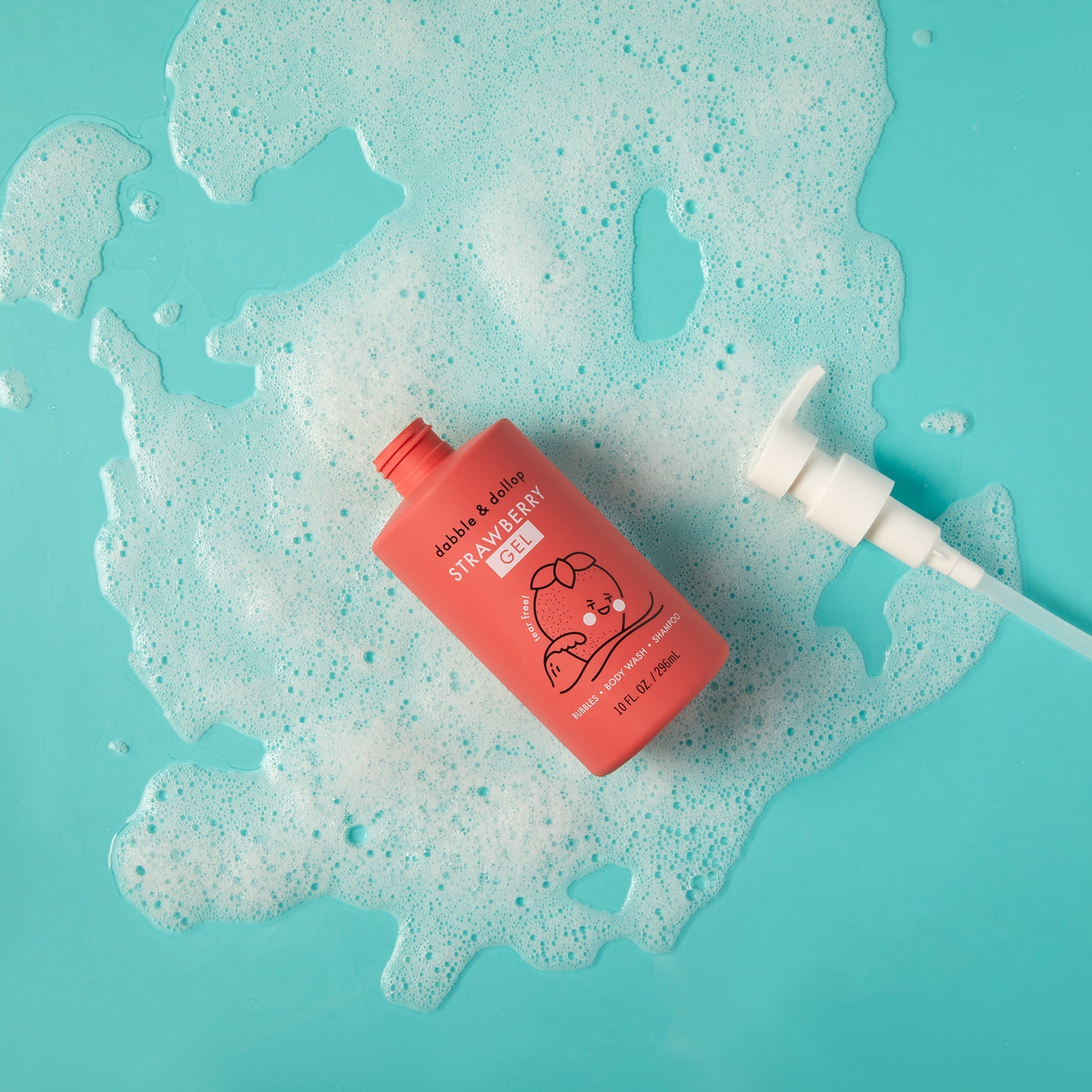 All-Natural Strawberry Shampoo, Body Wash & Bubbles