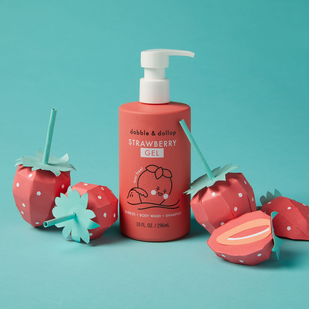 All-Natural Strawberry Shampoo, Body Wash & Bubbles